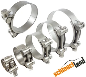 EDELSTAHL GELENKBOLZENSCHELLE Spannbacken Schlauch Schelle Rohr V2A rostfrei W4 - Bild 1 von 44