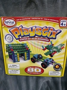 New - Popular Playthings Playstix Starter Set: 80 Pcs - Ages 4+ | 1+ players - Picture 1 of 2