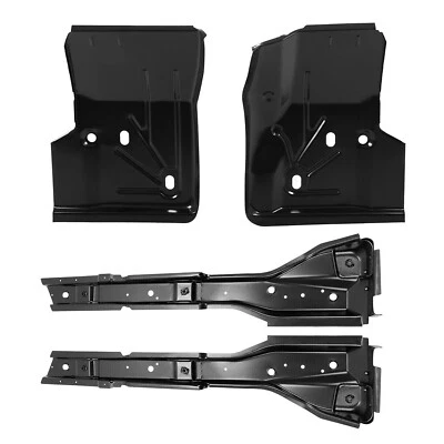 Juego de sartenes de piso delantero y caja de par de soporte para Jeep TJ Wrangler 1997-2006 Foto 1 de 4