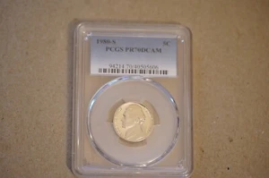 1980-S 5C Jefferson Nickel PCGS PR70DCAM - Picture 1 of 4