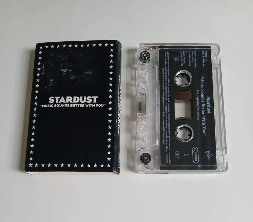 STARDUST MUSIC SOUNDS BETTER WITH YOU CASSETTE TAPE SINGLE VIRGIN ROULE 1998 - Imagem 1 de 1