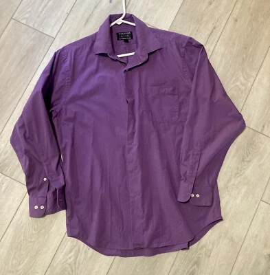 Camisa Alexander Julian Colores Púrpura Botón Hombre L, 16-16.5, 34/35 Foto 1 de 3