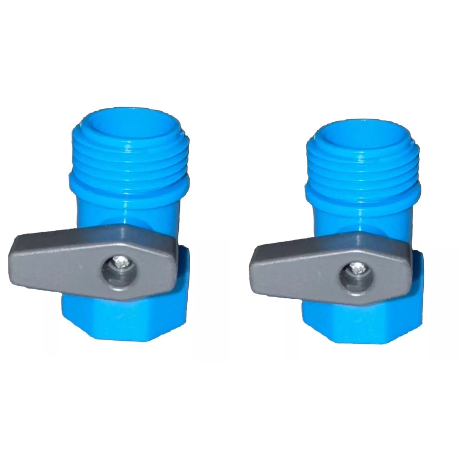 2件装花园软管关闭阀水管龙头连接器塑料 — 第 1/1 张图片