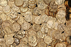 Nickels de buffle mélangés/sans date - plaqué or - lot de 250 pièces en vrac STOCK bonnes affaires F