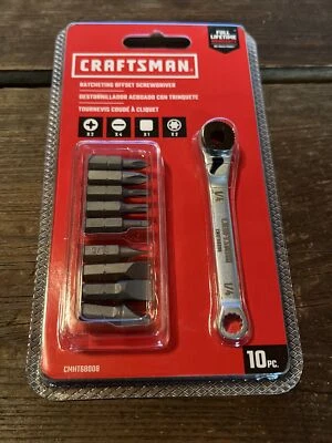 CRAFTSMAN Ratcheting Screwdriver Bit Set 10pc Phillips Slotted Torx (CMHT68008) - Image 1 of 4