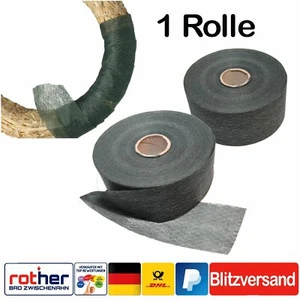 1x Kranzwickelband Römerwickelband Vlies für Strohkränze grün, 6cm breit,100mtr. - Bild 1 von 1