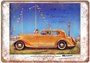 Insegna Metallo Riproduzione Look Retrò Pubblicità Auto LaFayette 1934 Vintage A3744 - Foto 1 di 2