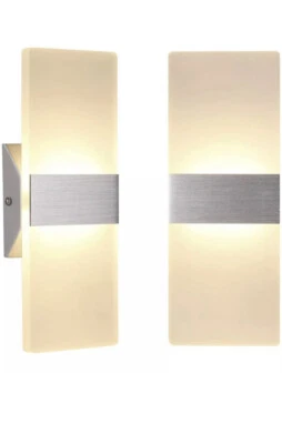 NEW TRLIFE Modern Wall Sconces 12W 6000K Cool White Acrylic- - Image 1 of 4