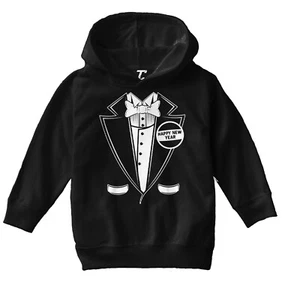 Happy New Year Tuxedo - Party Celebration Classy Fancy Toddler/Youth Hoodie - Picture 1 of 12