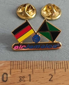 Pin,  air jamaica Fluggesellschaft, Flaggen, Sammlungsauflösung, gebraucht  - Bild 1 von 1