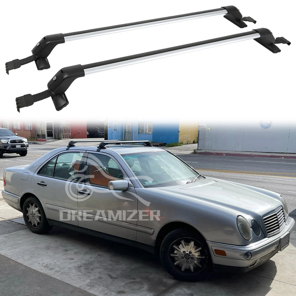 Barras transversales portaequipajes para Mercedes Benz E300 1996-1999 bloqueo portaequipajes Foto 1 de 4