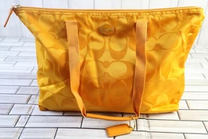 Coach Signature Tote Bag Schultertasche Orange - Bild 1 von 10