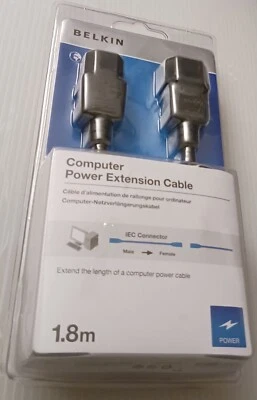 Belkin (F3A102CP1.8M) 1.8 m Extension Power Cable - Sealed, retail pack. - Image 1 of 4