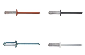 Blindnieten Flachkopf Ø 4 mm in Alu/Edelstahl Länge 10 mm Nieten Flachrundkopf - Bild 1 von 13