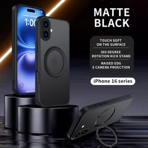 360° Rotatable Stand Ring Holder MagSafe Magnetic Case Cover for iPhone 16 All - Picture 1 of 32