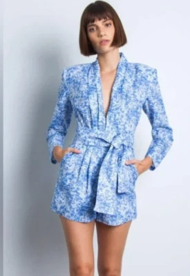 Romper de linho Revolve - Karina Grimaldi Ditsy floral tamanho M - Imagem 1 de 4