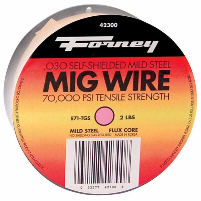Forney E71T-GS Flux Core MIG Welding Wire Steel 0.03" Diameter - Gray (42300)