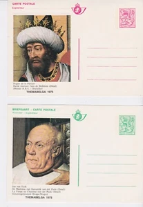 BELGUIM 1975 Themabelga 2 Postkarten Rogier de Le Pasture & Jan van Eyck unbenutzt - Bild 1 von 1