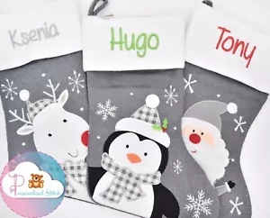 Personalised Christmas Stocking Embroidered Luxury Deluxe Santa Sack Gift Xmas - Picture 1 of 5
