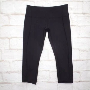 Lululemon Black Crop Leggings Pants 21'' Inseam Size 8 EUC - Picture 1 of 8
