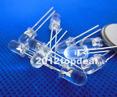 F5 5mm Round Ultra Violet LED UV Light 365nm/390nm/395nm/405nm Purple Lamp - Image 1 of 2