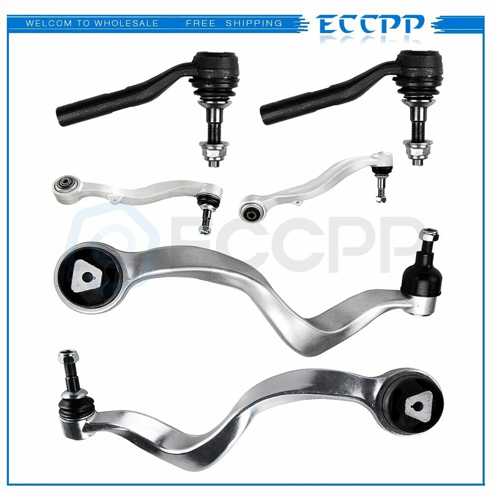For BMW 750Li 760i 760Li Suspension 4x Control Arm & Ball Joint 2x Tie Rod End - Image 1 of 4