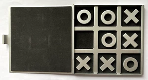 Noughts And Crosses/Tic-Tac-Toe Game in Aluminium Box (Pre-Owned, Never Used). - Picture 1 of 3