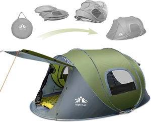 Night Cat Upgraded Pop up Tent 2-4 Persons Easy Setup in 3 Seconds Instant Ca... - Picture 1 of 12