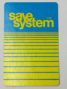 Vintage SAVE SYSTEM Yellow and Blue Advertising Single Swap Playing Cards PC98 - Picture 1 of 2