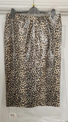 *NWOT* MINT VELVET AUTUMN/WINTER LEOPARD PENCIL MIDI SKIRT SIZE UK 16 - Image 1 of 4