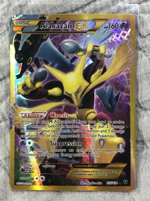 Pokémon TCG Alakazam EX Holo Full Art Ultra Rare 2016, 125/124 Card PLEASE READ - Image 1 of 4