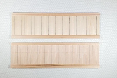 Dollhouse Wainscoting Wall Panels Wood Paneling 2 Sheets 1:12 Scale Miniature - Image 1 of 4
