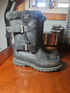 Ugg Australia MUJERES Botas Negras Niels Militares Resistentes al Agua Invierno Talla 7 - Imagen 1 de 17