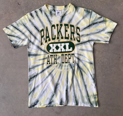 Camisa De Colección Green Bay Packers Talla Grande Tie Dye NFL Fútbol Años 80 90 Paquete GB Foto 1 de 4