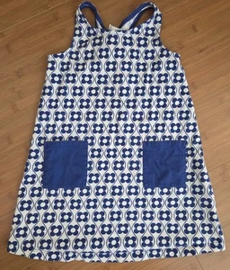 Hanna Andersson Girls Blue/White Floral Racer-back Cotton Dress Size 110 (US5) - Picture 1 of 7