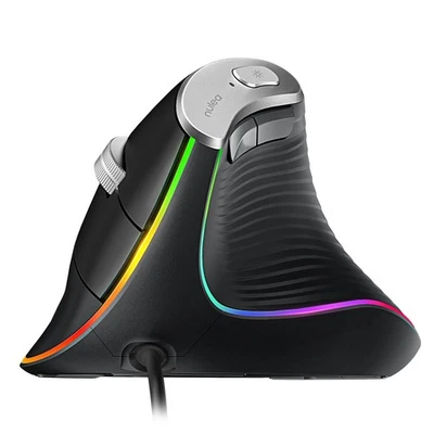 M504 Wired Vertical Mouse, USB Optical Ergonomic, 4 DPI, 11 RGB Backlight Modes - Image 1 of 4