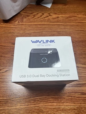 Wavlink Dual-bay Hard Drive Docking Station for 2.5/3.5" HDD SSD SATA to USB 3.0 - Image 1 of 4