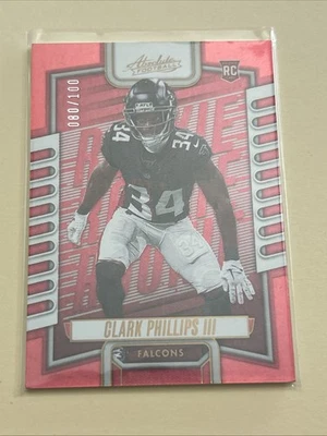 2023 Panini Absolute - Rookies Clark Phillips III #195 Spectrum Red /100 (RC) - Image 1 of 2