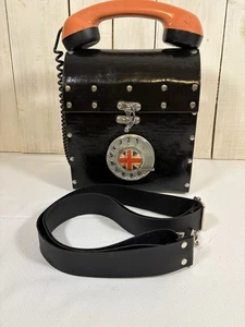Vintage Rare British Rotary Phone Telephone Kitsch Crossbody Purse Call Me - Picture 1 of 14