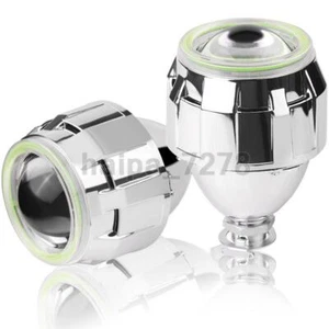 RHD 2.5"in HID Bi xenon Projector Lens Headlight LED White Angel Eyes Retrofit - Picture 1 of 8