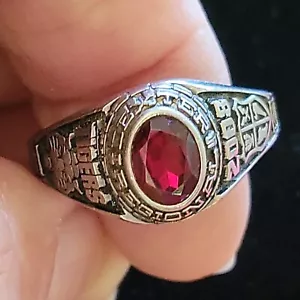 Jostens ARTCARVED CLASS RING DEXTER MAINE REGIONAL High Sch TIGER GRÖSSE 11 rot - Bild 1 von 11