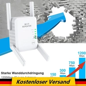 WLAN Repeater WLAN Verstärker 1200 Mbit/s 5GHz WiFi Repeater Mit 4 Antennen - Photo 1/16