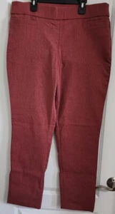 Kim Rogers Womens Pants 14 Coral Pockets Elastic Waist Stretch Straight  - Picture 1 of 3
