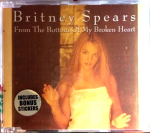 BRITNEY SPEARS RARE Australian From The Bottom of My Broken Heart CD & Stickers - Picture 1 of 5