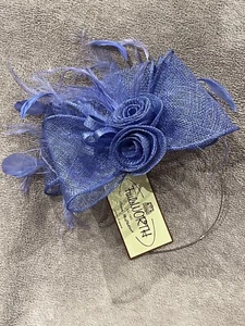 Failsworth Dark Blue Wedding Mother Of The Bride Etc Fascinator Headband Flower - Picture 1 of 2