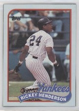 1989 Topps Wax Box Bottom Rickey Henderson #F HOF