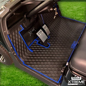 Xtreme Mats ICON/Advanced EV EV1 Golf Cart Mat Full Coverage Floor Liner - BLUE - Picture 1 of 8