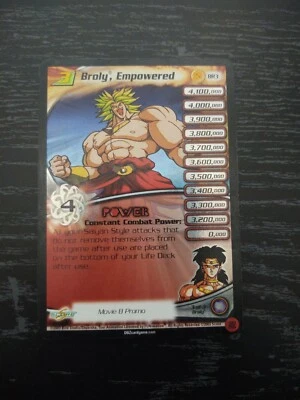 DBZ CCG Broly Empowered Silver Foil Movie 8 Promo Played - Image 1 of 2