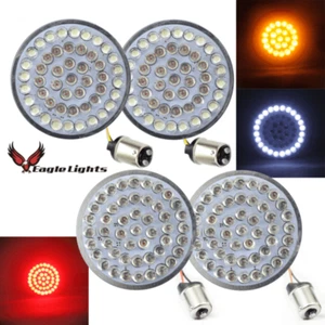 Eagle Lights Value Line 2" Harley LED Turn Signal Kit Front(1157) Rear Red(1156) - Picture 1 of 9