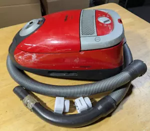Works, No Floor Tool Miele S5 READ Pull Along Canister Vacuum Cleaner Red Corded - Picture 1 of 23